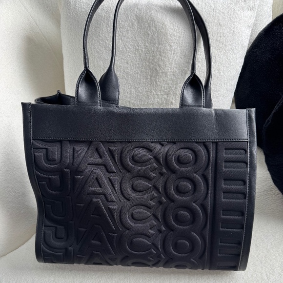 Marc Jacobs The Monogram Neoprene Large Black Tote Bag LIKE NEW - Picture 6 of 12
